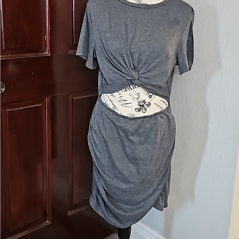 Gray Knotted Women's Dress
